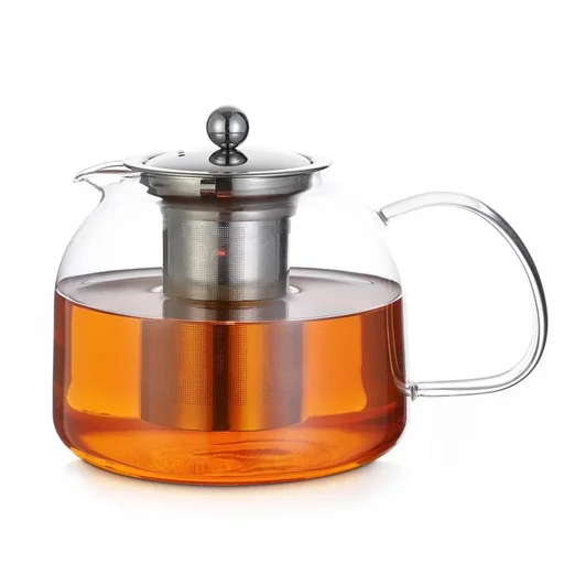 "Glass teapot with strainer 1.5L image"