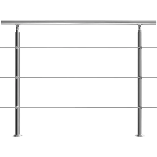"Railing - stainless steel - 150 cm - 3 posts image"