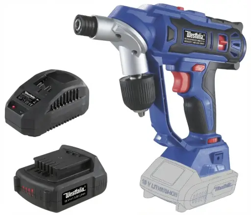"Perceuse Twin Drill sans fil 18 V Li-Ion ATD18 + Batterie 18 V Li-Ion 1,5 Ah + Chargeur ALG 18 V Li-Ion, 2,4 Ah image"