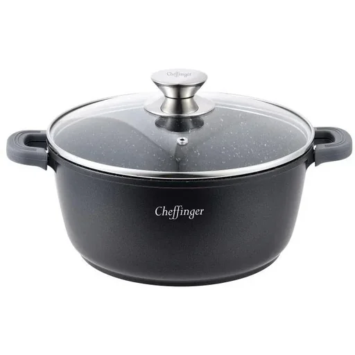 "Cheffinger casserole / deep pan with lid -28cm image"