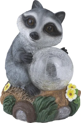 "Solar LED light raccoon image"