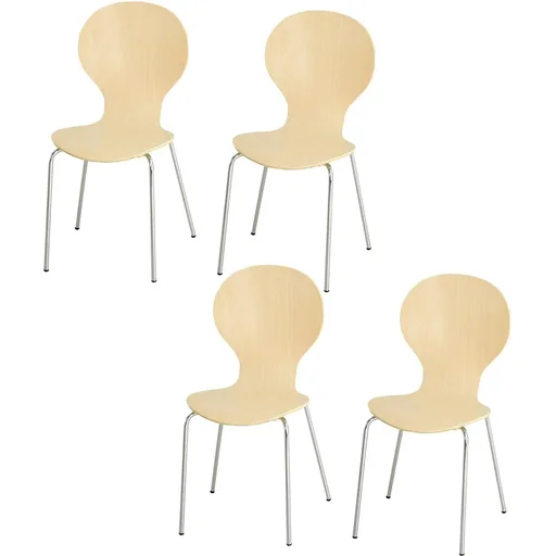 "Set of 4 dining chairs, wood image"