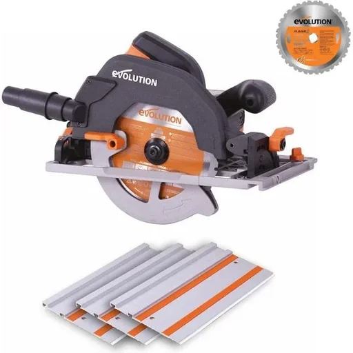 "Multifunctional circular saw 1600W with guide rail 1m and additional saw blade image"