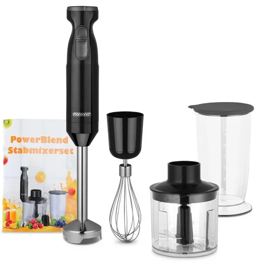 "Hand blender set made of stainless steel image"