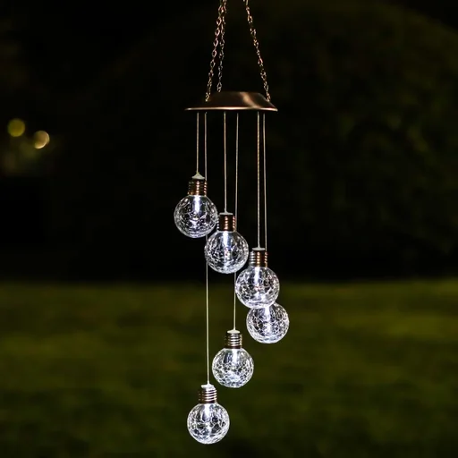 "LED solar lights with warm white light image"