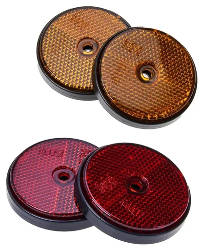 "Reflector, red, round, 2 pieces image"