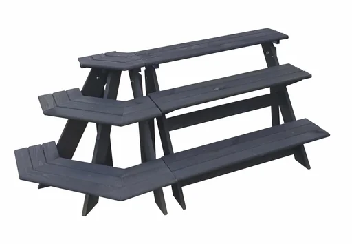 "Flower staircase "Anja" with corner element, anthracite image"