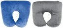 2 in 1 neck roll and pillow for adults, anthracite