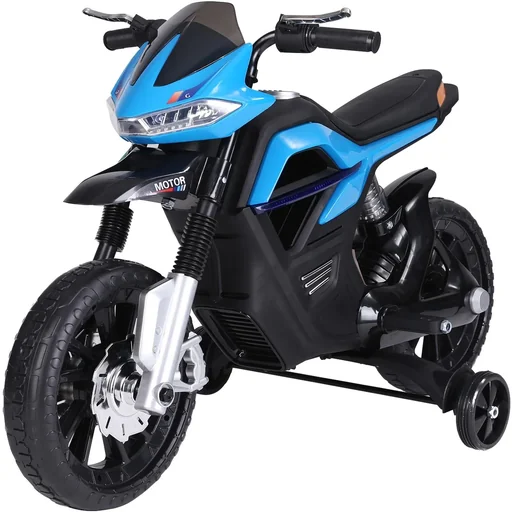 "Electric Motorcycle for children from 3 years Electric vehicles 3 km/h PP Blue 105 x 52.3 x 62.3 cm image"