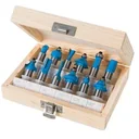 12-piece 12 mm TCT milling cutter set
