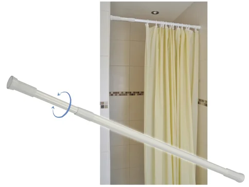 "Shower curtain rod extendable 74 - 120 cm image"