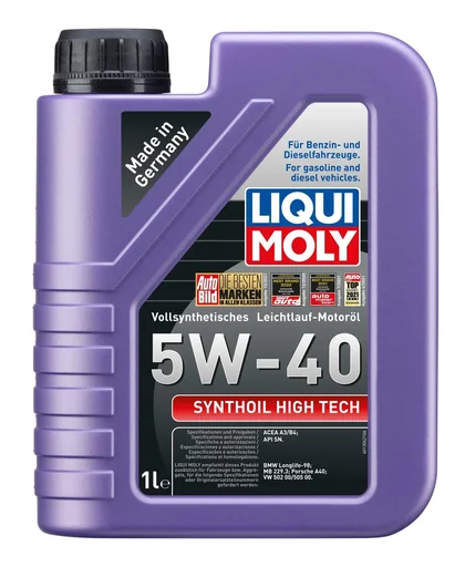 "Fully synthetic low-friction engine oil, Synthoil High Tech 5W-40, 5 liters image"