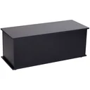 Chest storage box wooden box with folding lid black