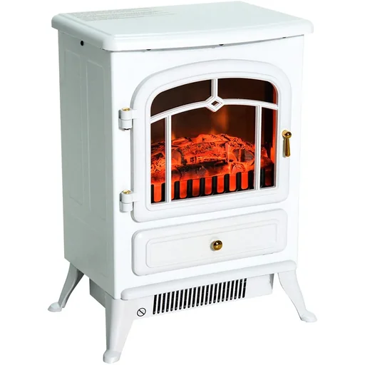 "Electric fireplace with flame effect and heating function image"