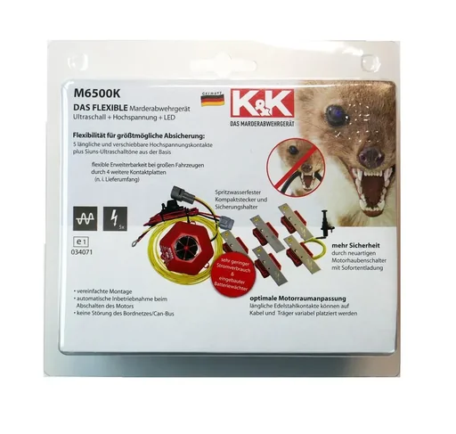 "Marderschutz M6500K The FLEXIBLE marten repellent device image"