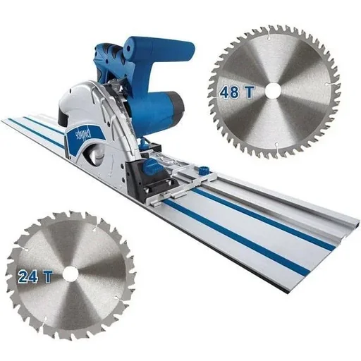 "Indoor saw PL55 - 1200W | 160mm | Saw blade 1x 24T + 1x 48T image"
