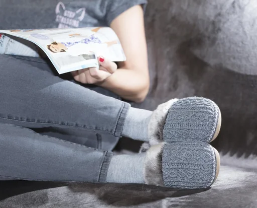 "Slipper, with comfortable sole and soft lining, color gray, size 38 image"