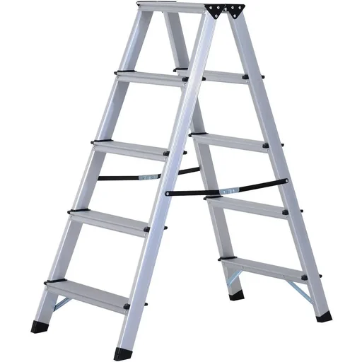 "Stepladder aluminum ladder folding step 5 steps image"