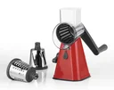 Vegetable grater, drum grater, 6-piece, red/grey