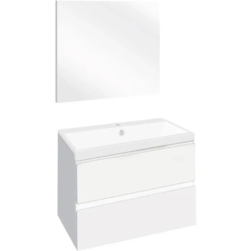 "Concept bathroom furniture with mirror 60cm - White/White image"