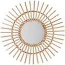 NL Mirror Round - 58 cm - Brown/Rotan