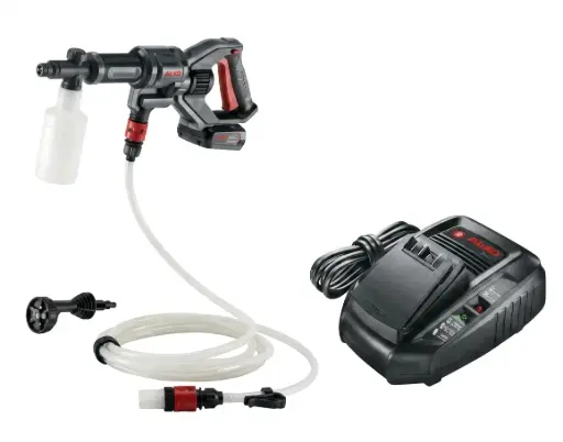 "18 V BOSCH HOME AND GARDEN COMPATIBLE Nettoyeur haute pression sans fil PW 1850 avec batterie et chargeur image"