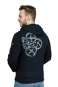 Hooded sweatshirt, black/grey, size M