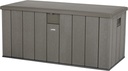 Coffre de rangement 570 L Gris 150.7×71.9×69.1 cm – coffre de rangement résistant aux intempéries en HDPE