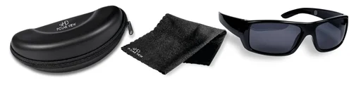"Polarized sunglasses "HD Polar View", black image"
