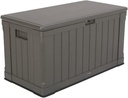 Coffre de rangement Premium 440 L 127,9×64×67,2 cm Marron – HDPE résistant aux intempéries, supporte jusqu'à 300 kg