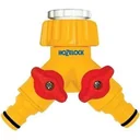 2-way tap coupling - 3/4" and 1/2" external thread