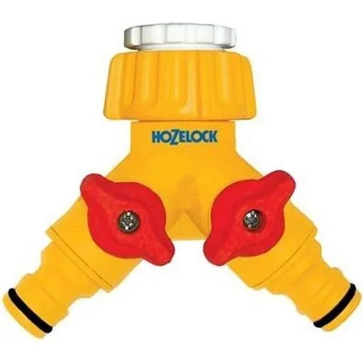 "2-way tap coupling - 3/4" and 1/2" external thread image"