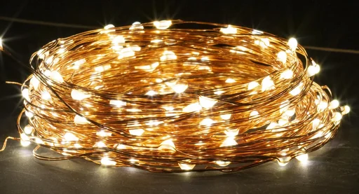 "Solar light wire with 100 LEDs image"