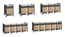 Garbage can cover Planum 1-box, 120 cm, wood look