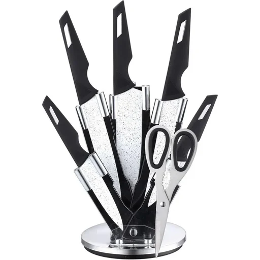 "Bachmayer BM-314 7-piece knife set - Incl. block & scissors image"
