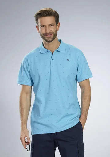 "Printed polo shirt, color apua, size L image"