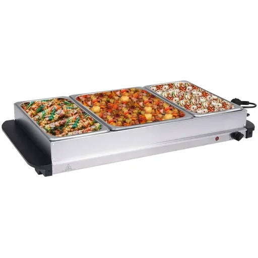 "Buffetwärmer 400 W 2x2,5L+1x4L Edelstahl image"