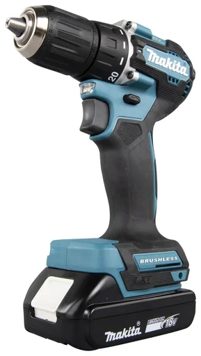 "Cordless drill driver 18V / 2.0 Ah, 2 batteries + charger in MAKPAC DDF487RAJ image"