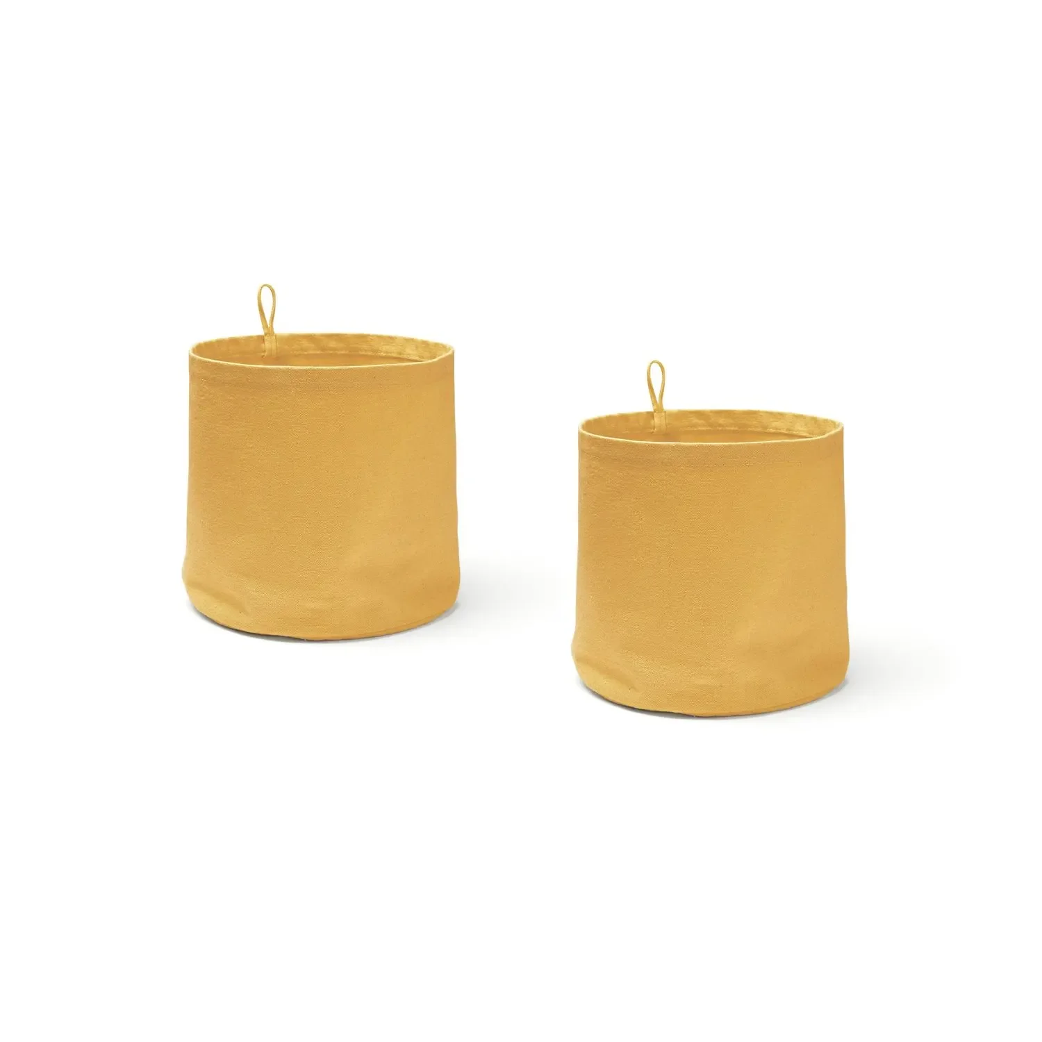 "Kids Concept Boîtes de rangement rondes en tissu, mangue image"
