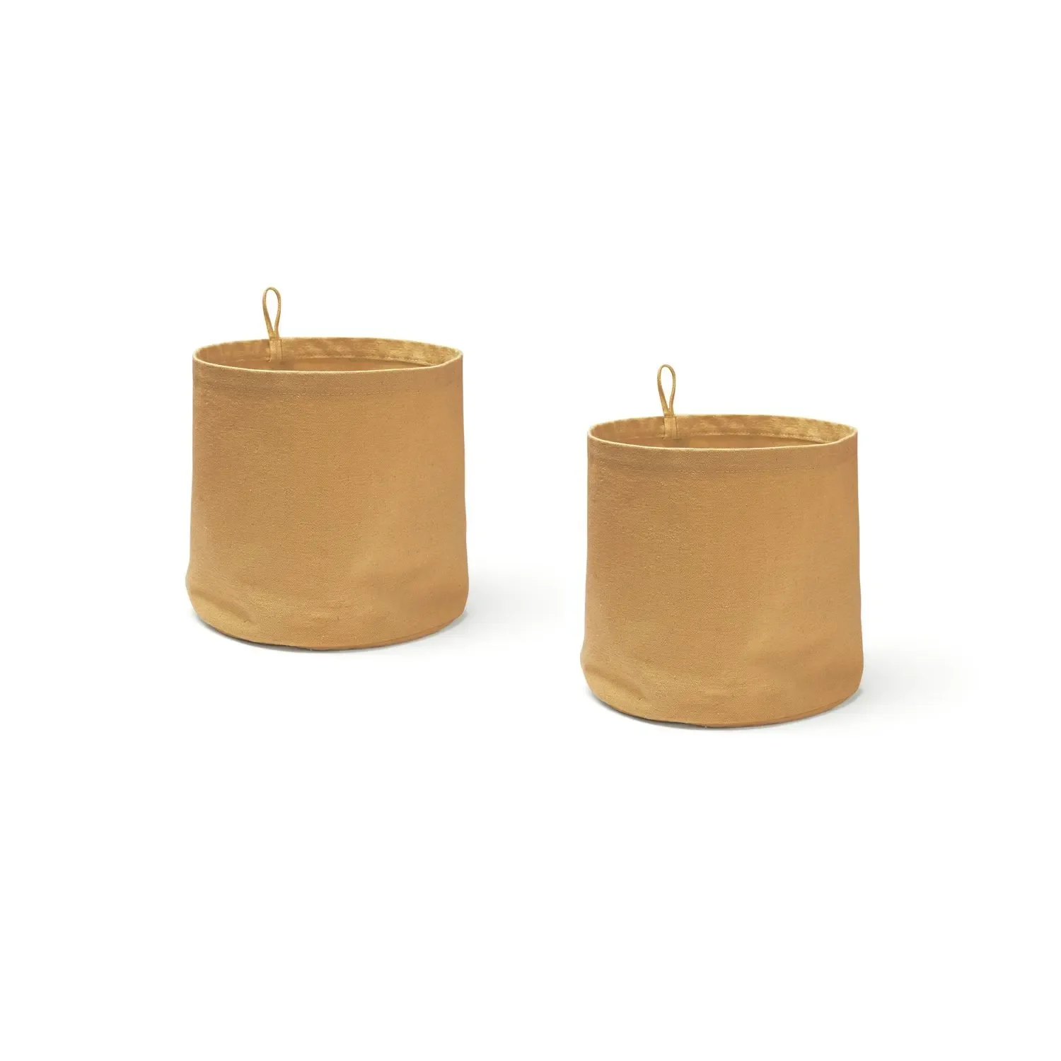 "Kids Concept Boîtes de rangement rondes en tissu, marron image"