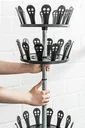Shoe carousel, shoe storage, for 30 pairs, black