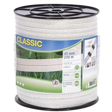 "Classic barrier rope, 40M white, 9X0.20+4X0.30 stainless steel, 200M image"