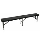 Banc pliant aspect rotin, 180 x 25 x 43 cm
