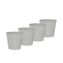 Metal planter in grey, set of 4
