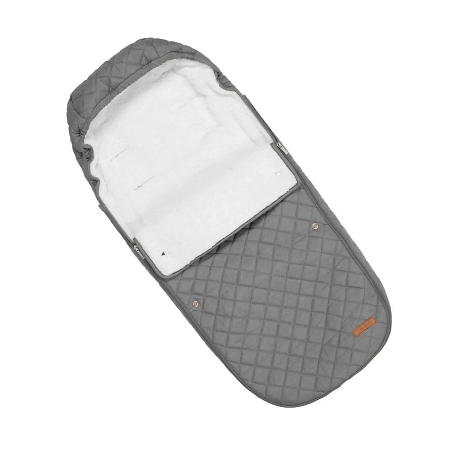 Chancelière Little Dutch, chancelière d'hiver, chancelière bébé - pour poussette, gris