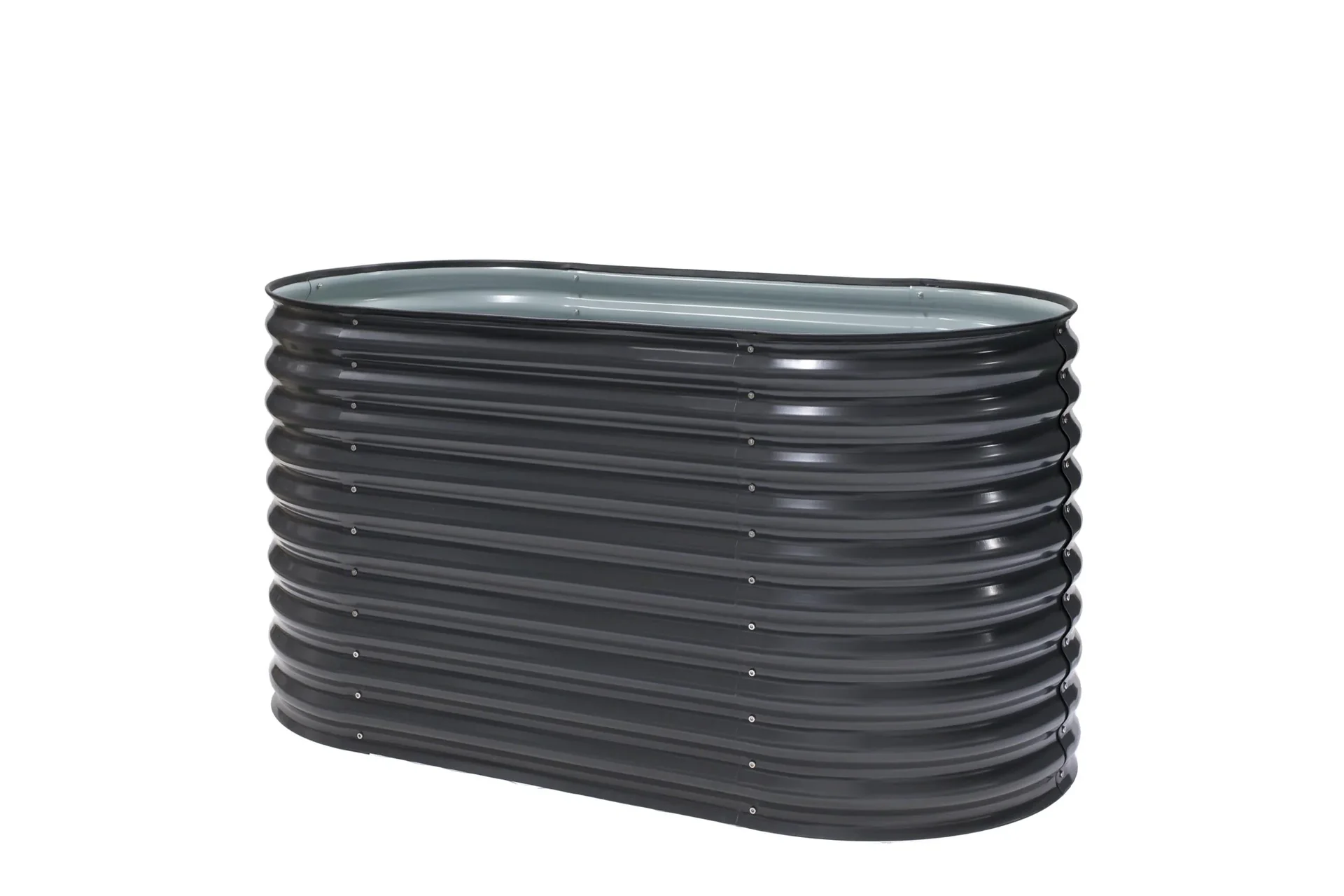 "Carré potager surélevé Grow Faster, 160×80×82 cm, Anthracite – Métal en tôle ondulée galvanisée image"