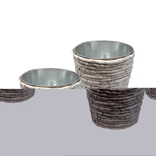 "Metal planter set of 2 image"