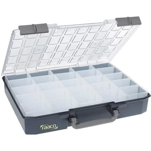 "Raaco assortment box CarryLite 80 5x10 25 shelves image"