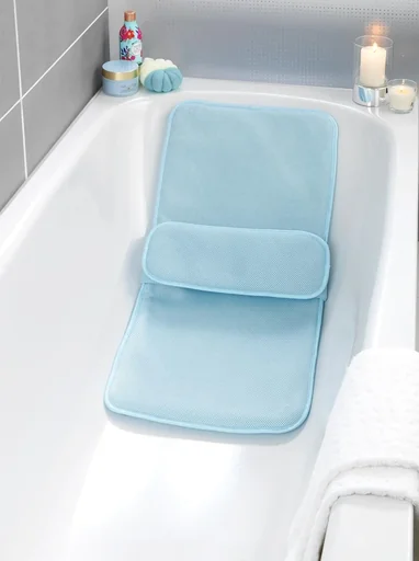 "Bath mat with pillow image"