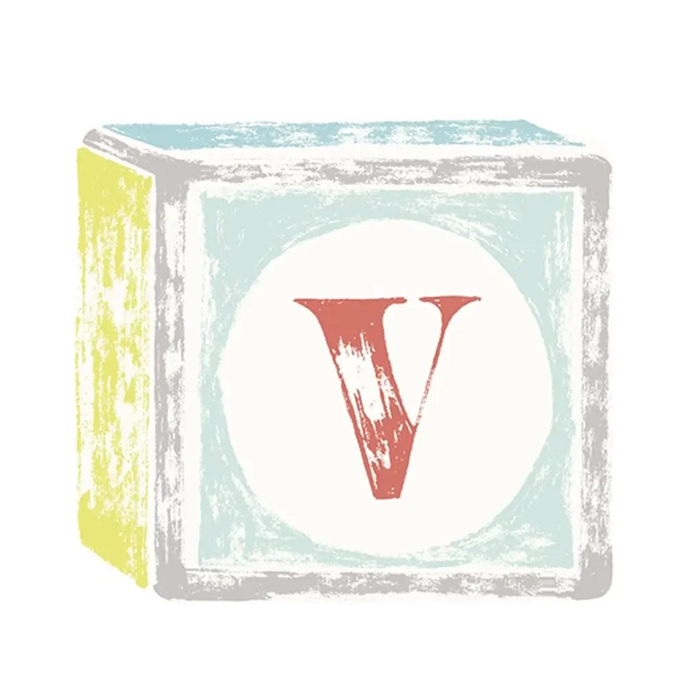 Lilipinso Sticker lettre sur cube de jeu V